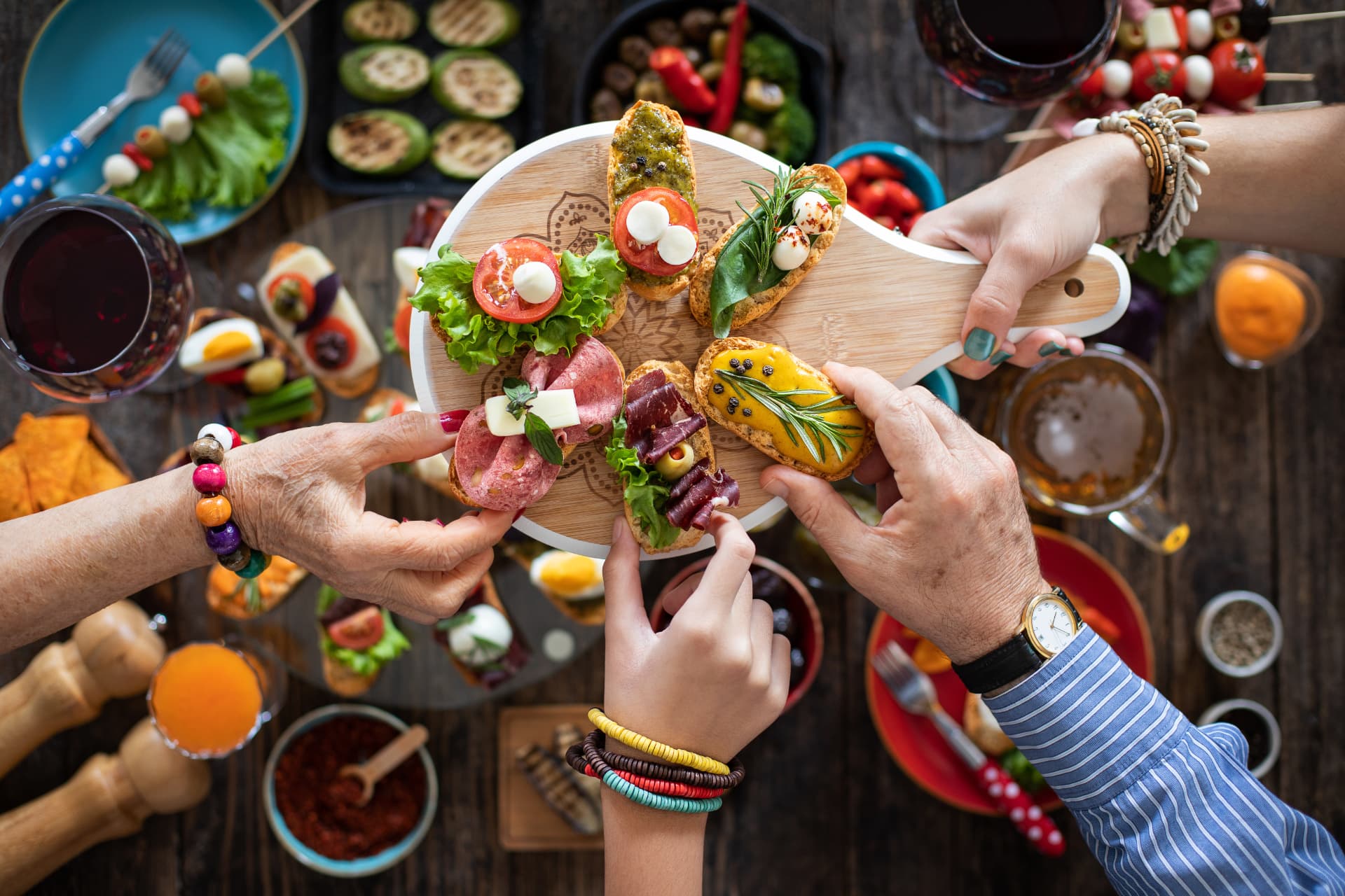 Planche de saveurs et tapas à partager