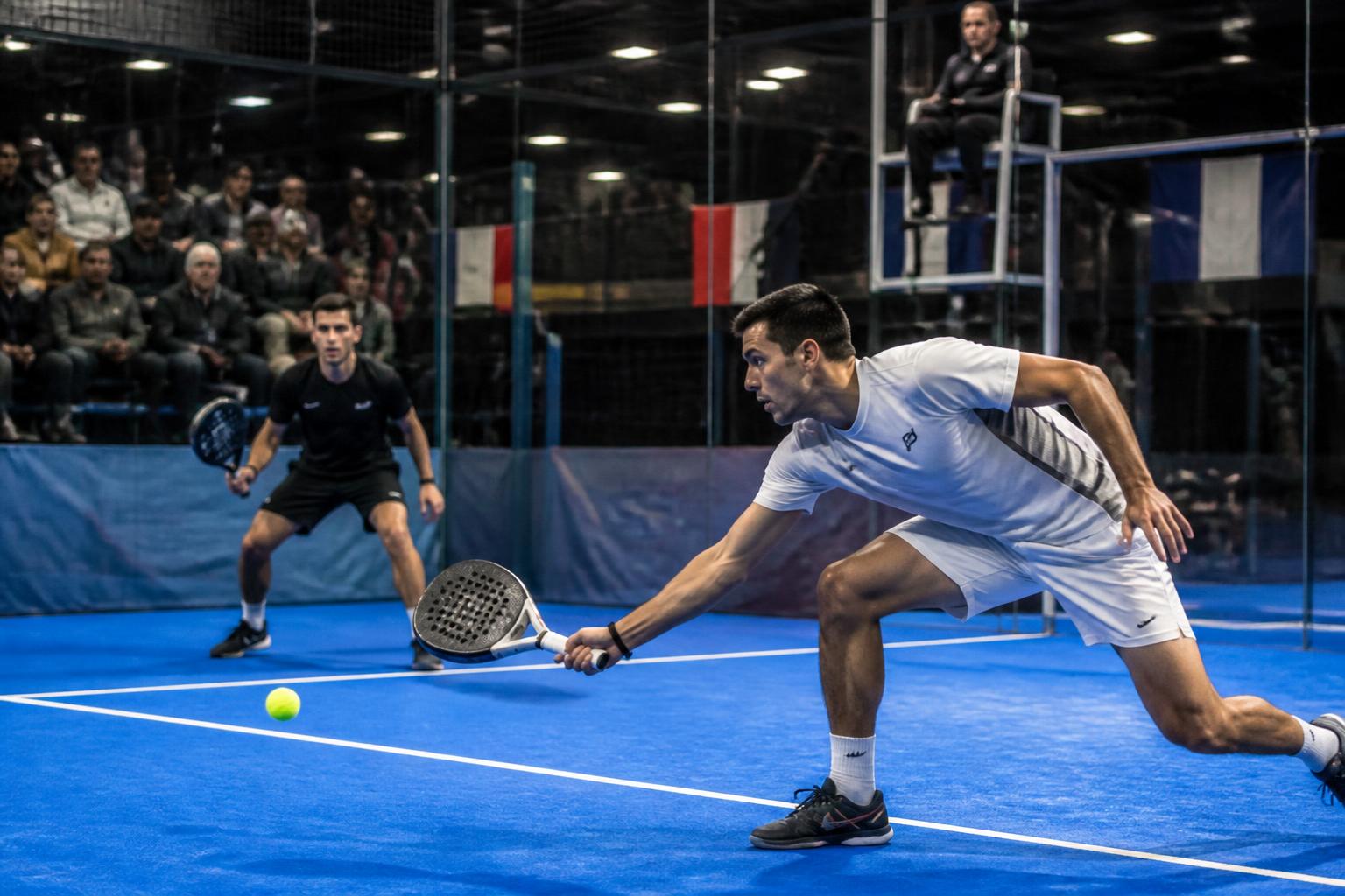 Joueurs professionnels lors d'un tournoi homologué de padel